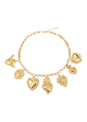 Sacre Coeur Ardent Heart Golden Necklace