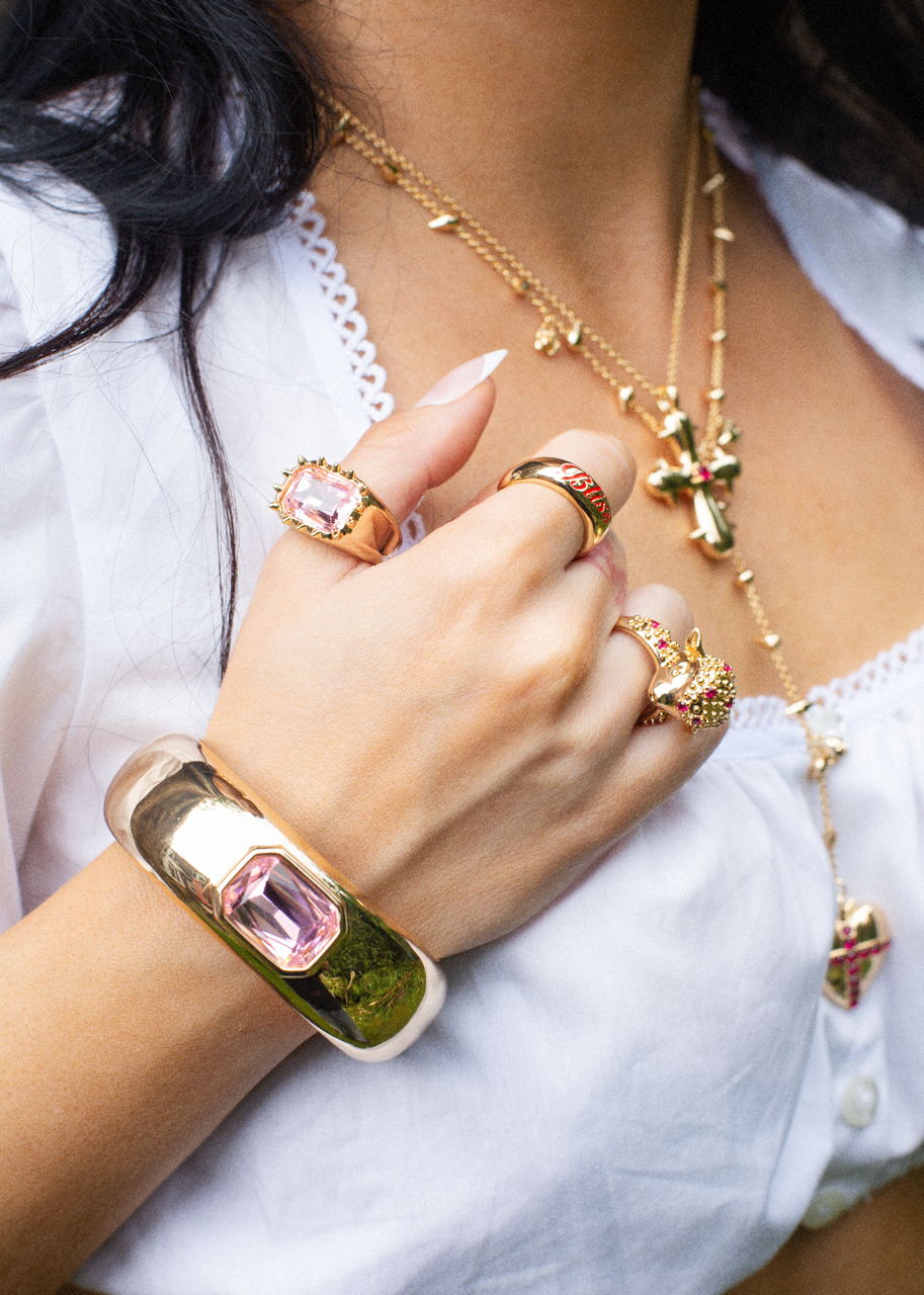 Blissful Seraphim - Rose Bangle in Golden