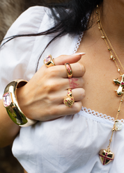 Blissful Seraphim - Rose Bangle in Golden