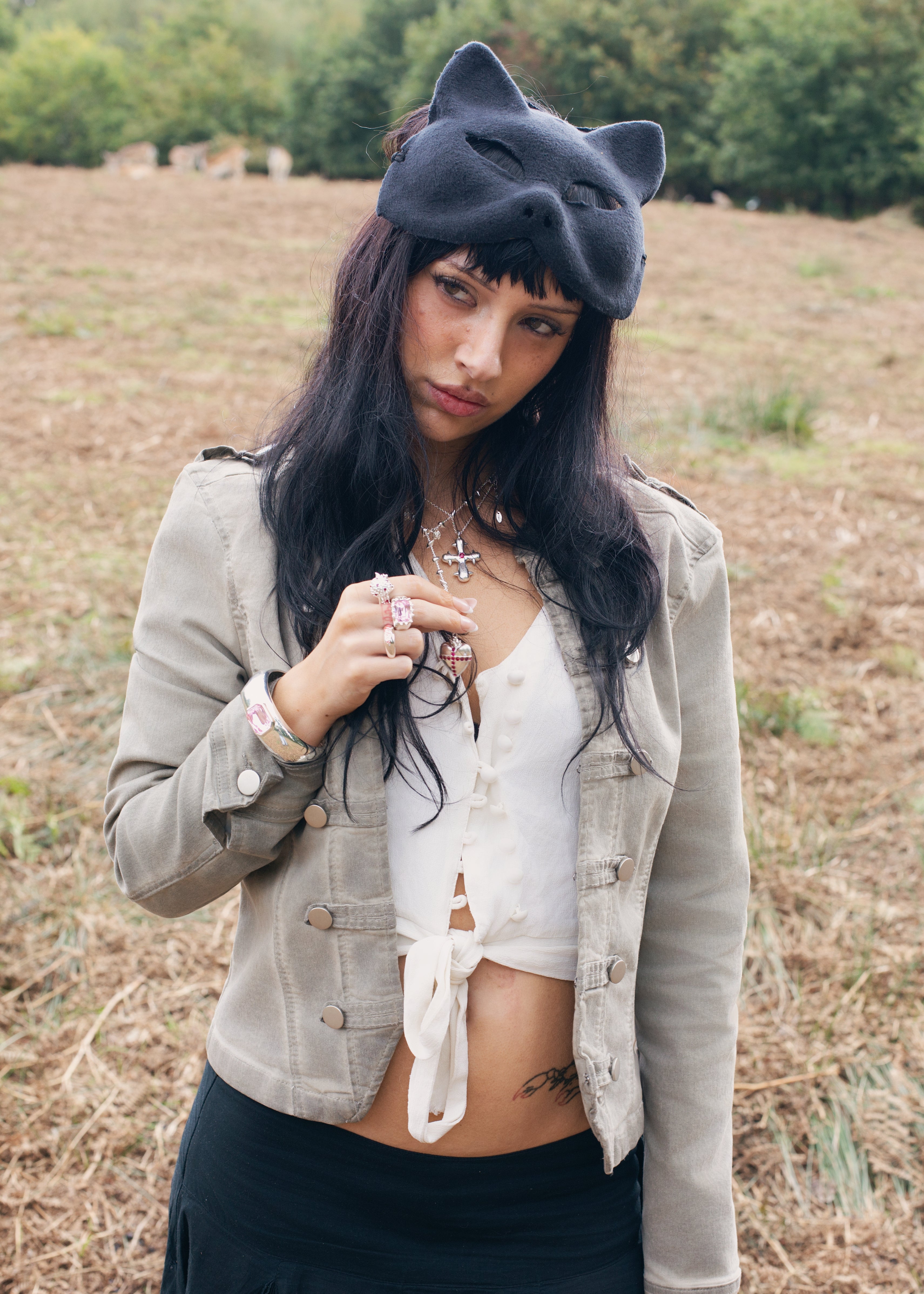 Blissful Seraphim - Seraphim Cross Necklace in Silver