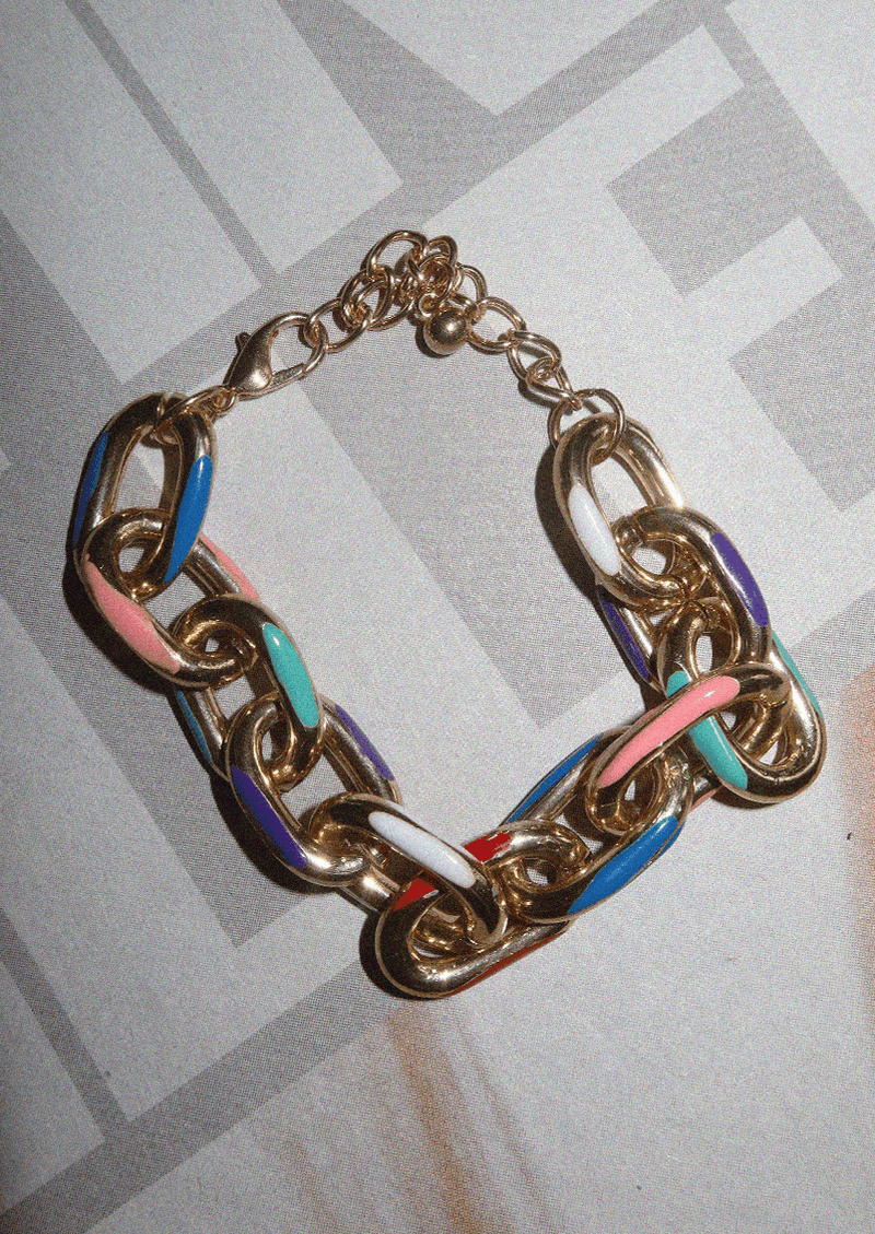 Bracelet chaîne coloré Amélie à New York