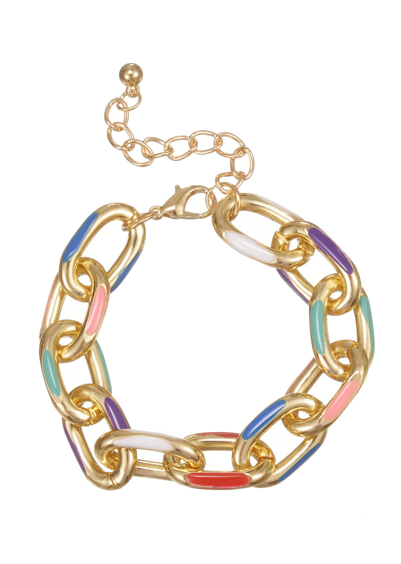 Amelie in NYC Colorful Chain Bracelet