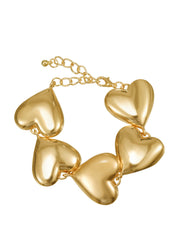 Mona Fall in Love Golden Hearts Bracelet