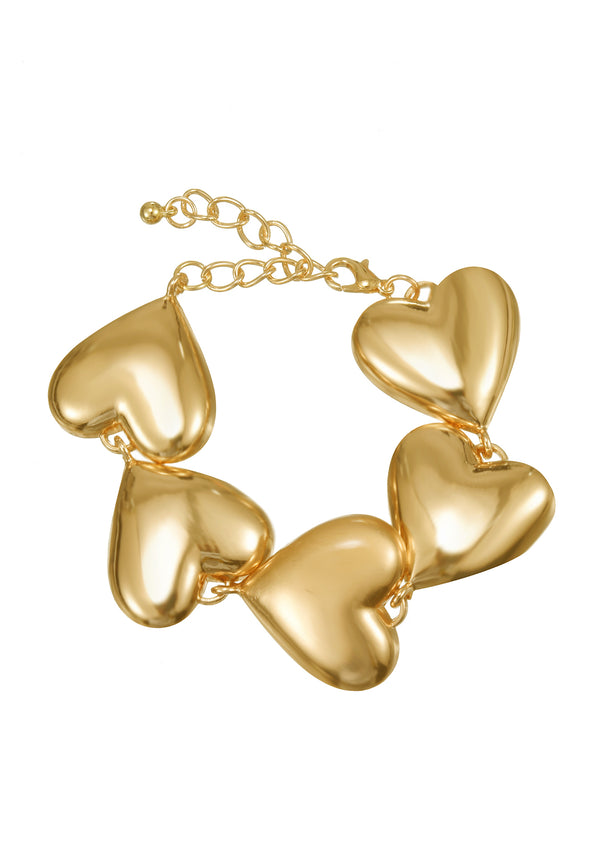 Mona Fall in Love Golden Hearts Bracelet