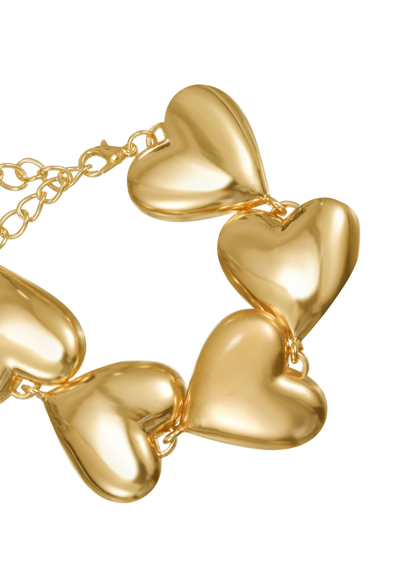 Bracelet cœurs dorés Mona Fall in Love