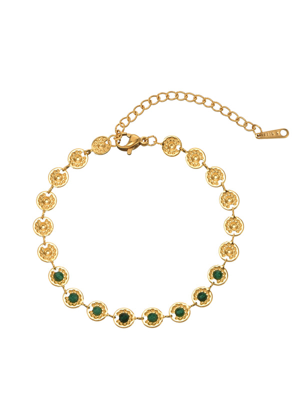 Regina Green Golden Layer Bracelet