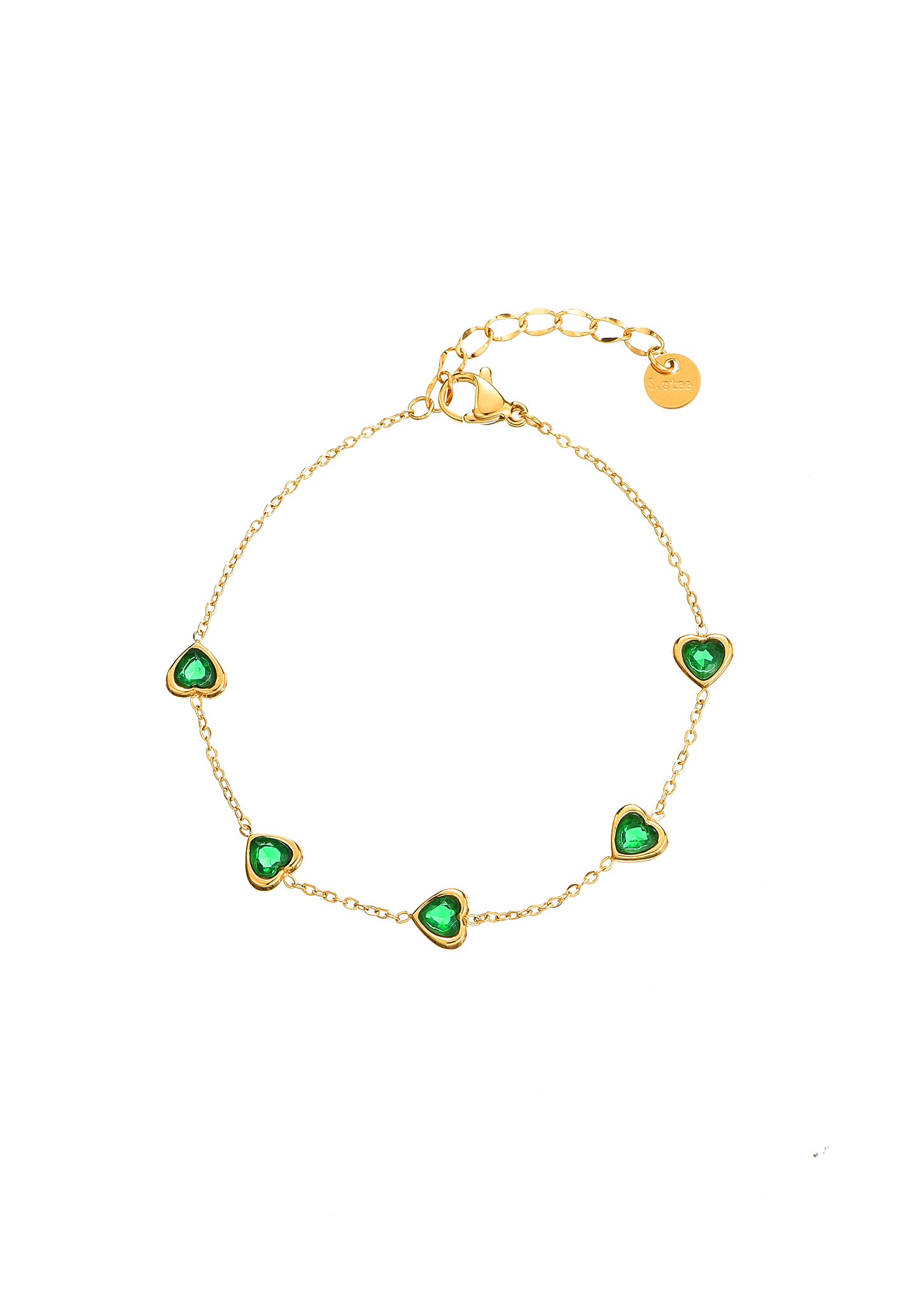 Delilah Green Love Golden Bracelet