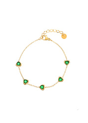 Delilah Green Love Golden Bracelet