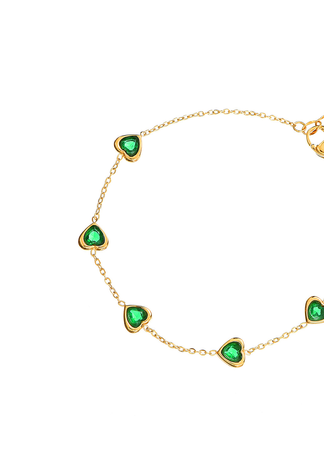 Delilah Green Love Golden Bracelet