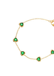 Delilah Green Love Golden Bracelet