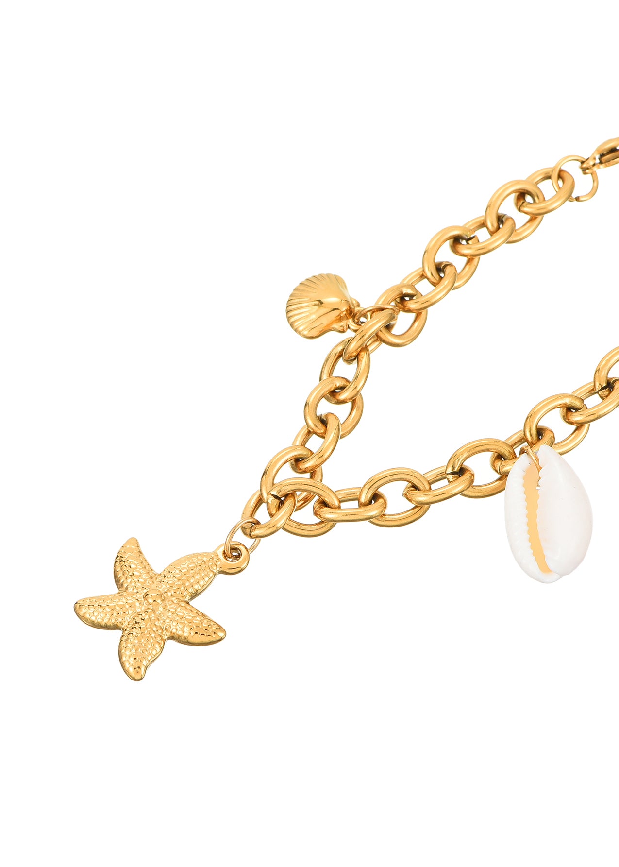 Natalie Starfish Shell Golden Bracelet