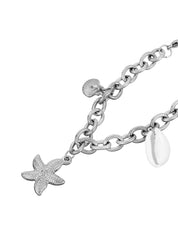 Natalie Starfish Shell Silver Bracelet