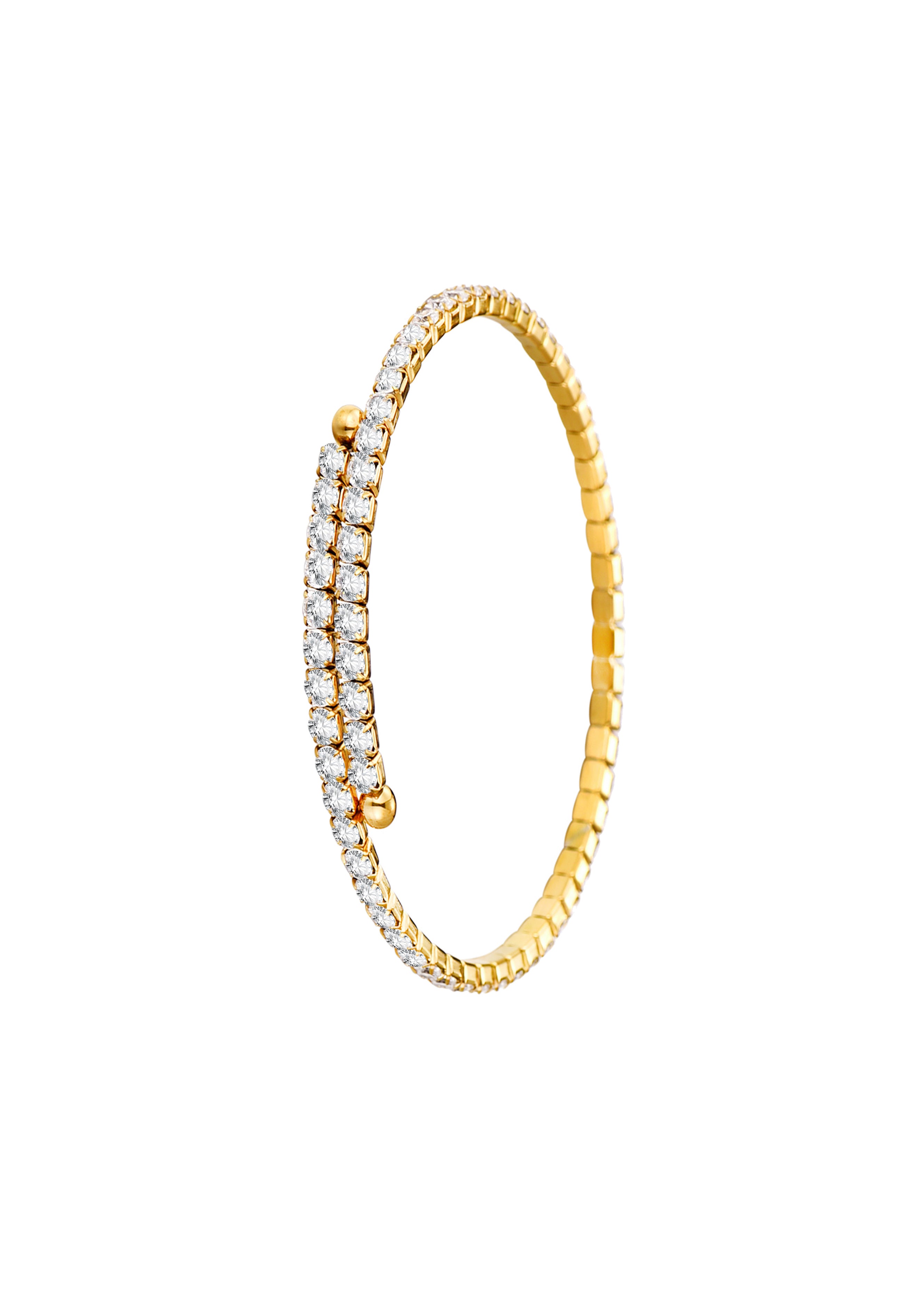 Flex Golden Glittering Golden Bracelet