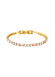 Abel Pink Glittering Golden Bracelet - I