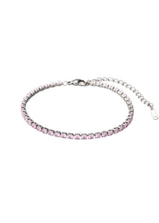 Abel Pink Glittering Silver Bracelet - II