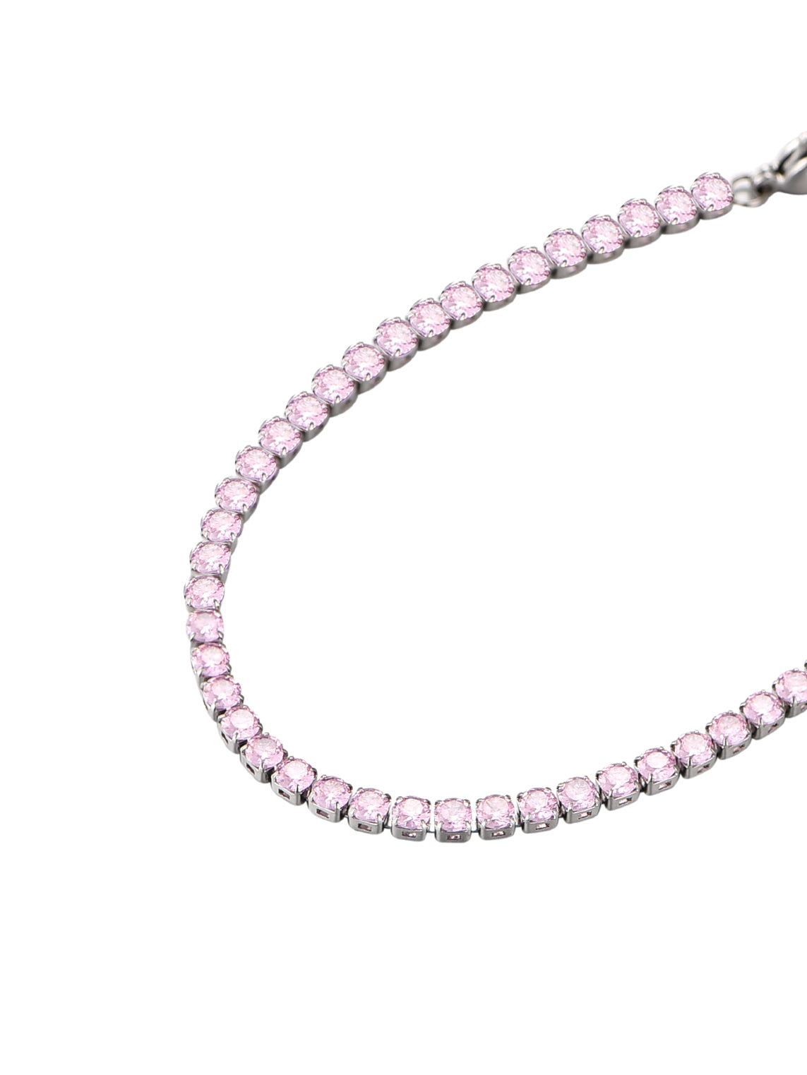 Abel Pink Glittering Silver Bracelet - I