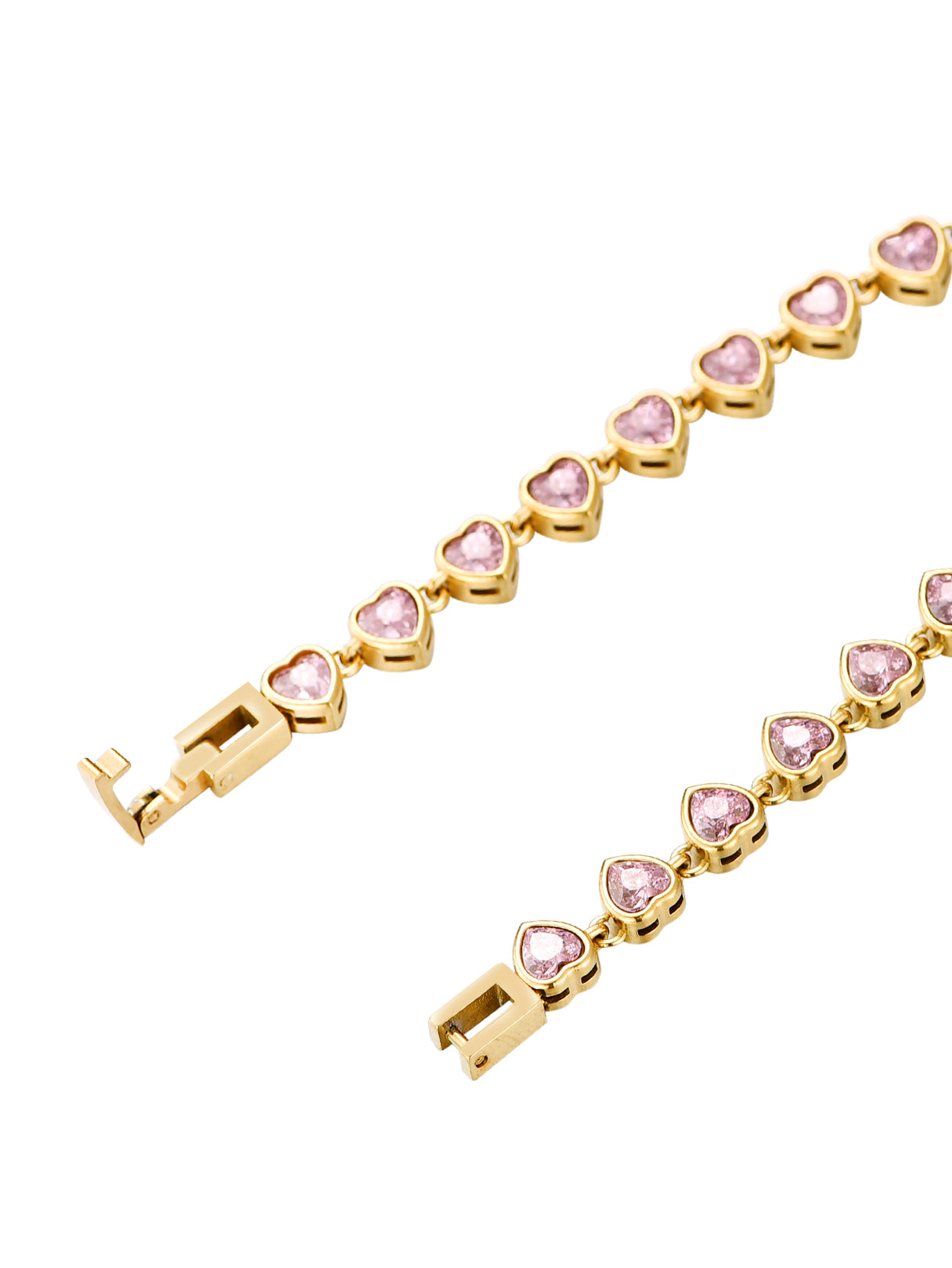 Abel Pink Glittering Golden Bracelet - I