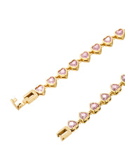 Abel Pink Glittering Golden Bracelet - I