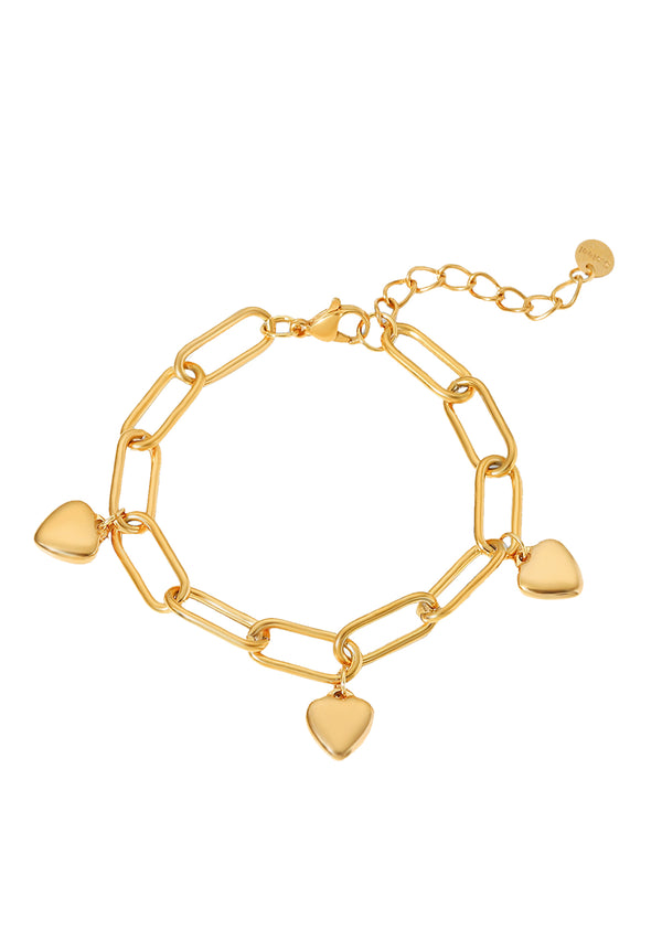 Vivi Heart Chain Golden Bracelet