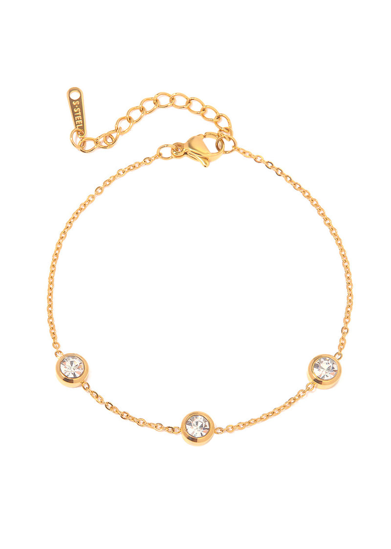 Candice Diamond Golden Bracelet