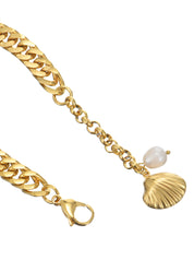 Sid Shell Bold Golden Bracelet