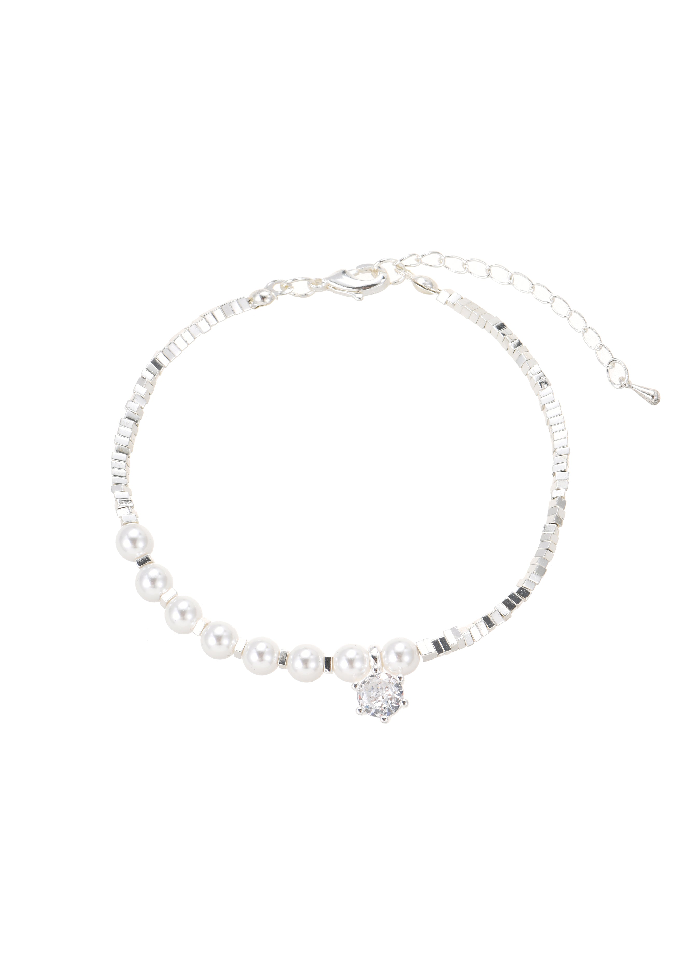 Mina Pearl Silver Bracelet