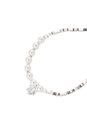 Mina Pearl Silver Bracelet