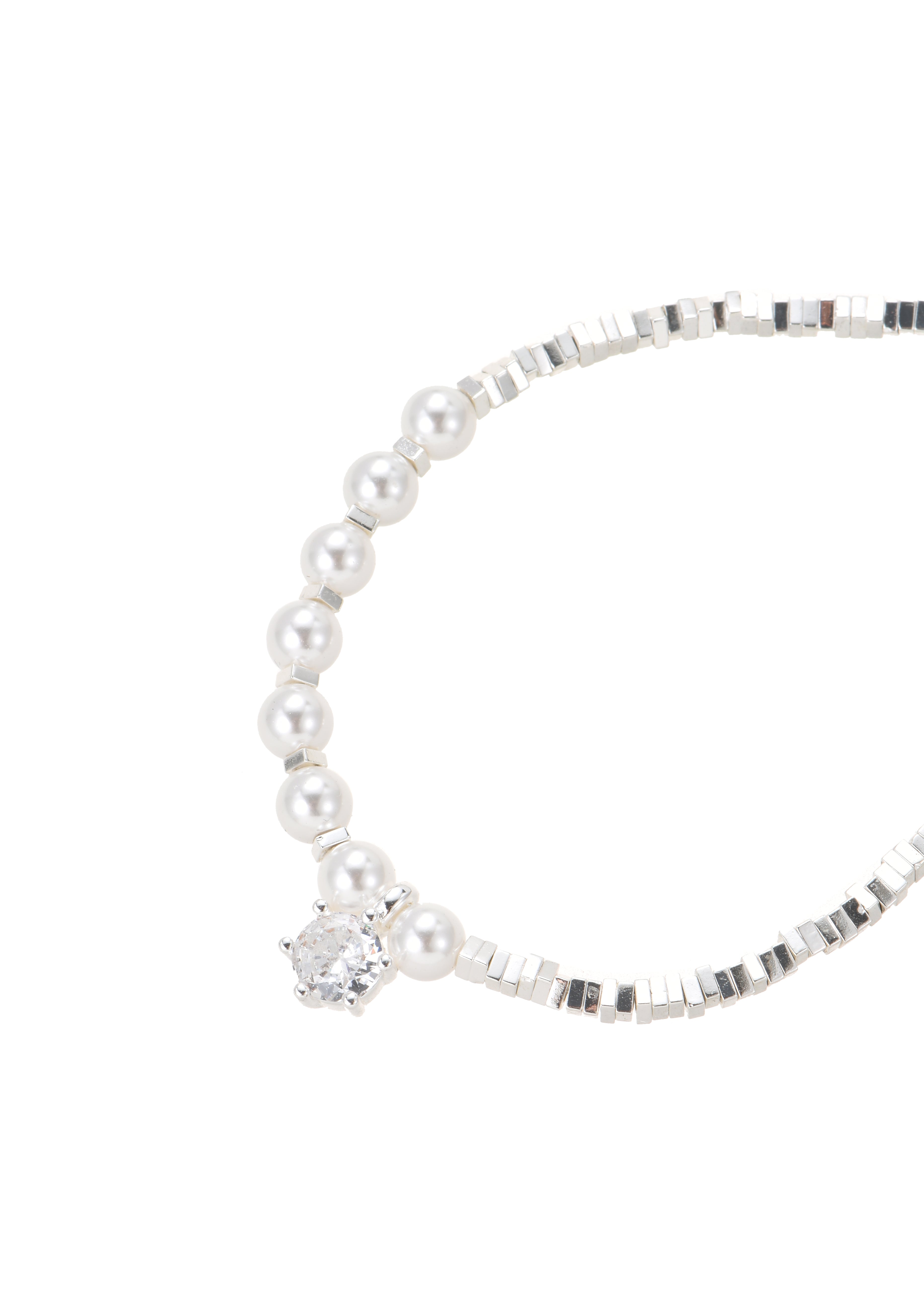 Mina Pearl Silver Bracelet