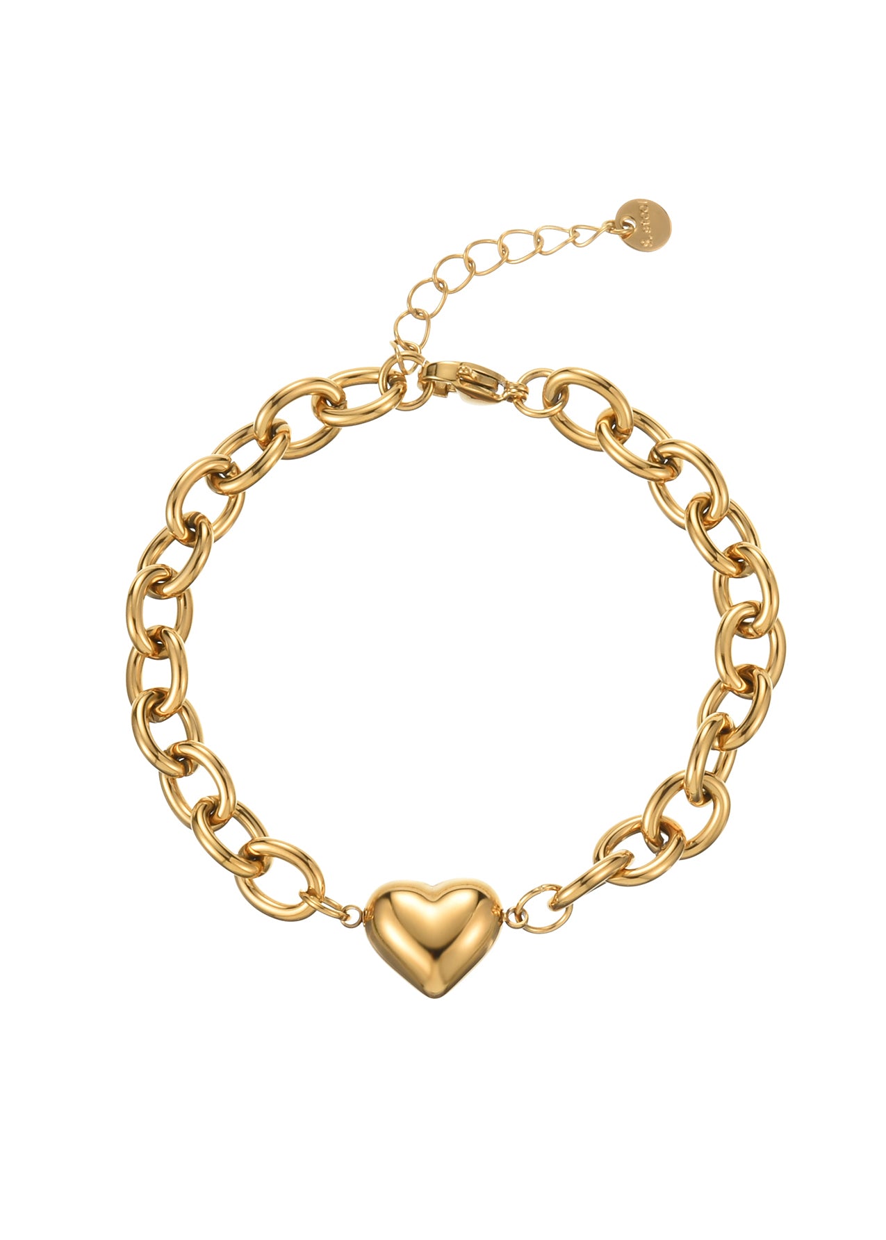 Isabelle Bold Love Golden Chain Bracelet