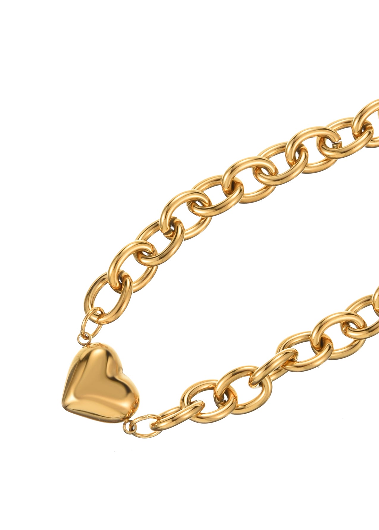 Isabelle Bold Love Golden Chain Bracelet – Maison Foufou