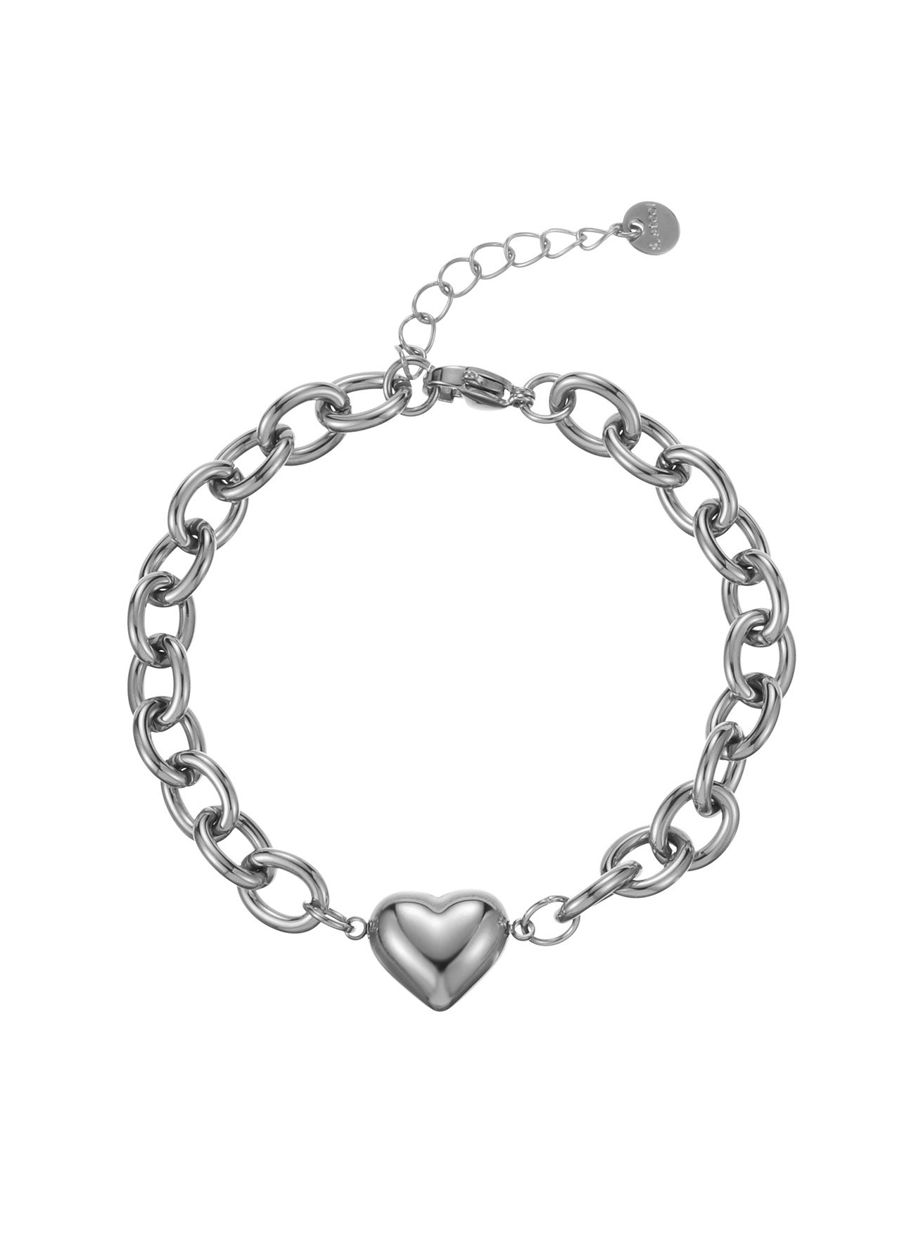 Isabelle Bold Love Silver Chain Bracelet