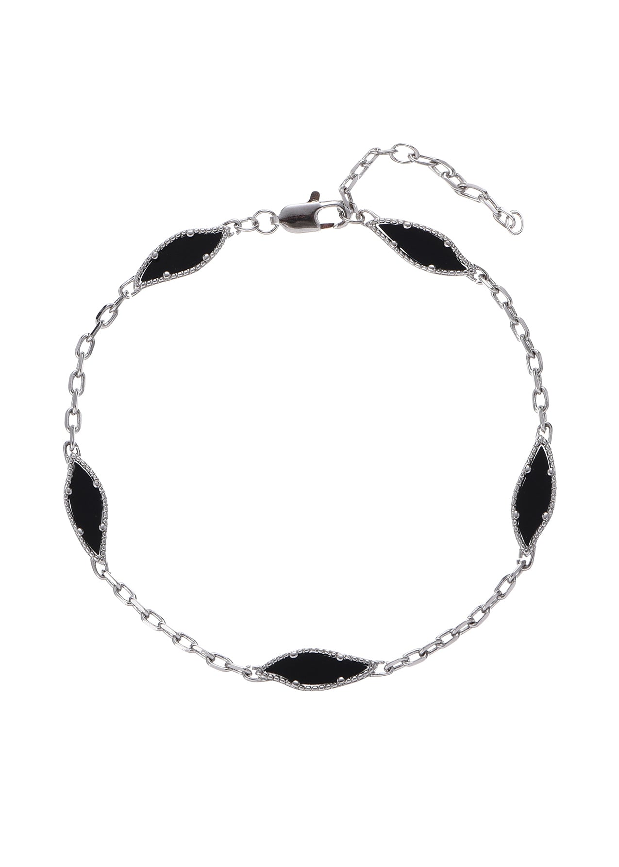 Shadow Black Storm Silver Bracelet