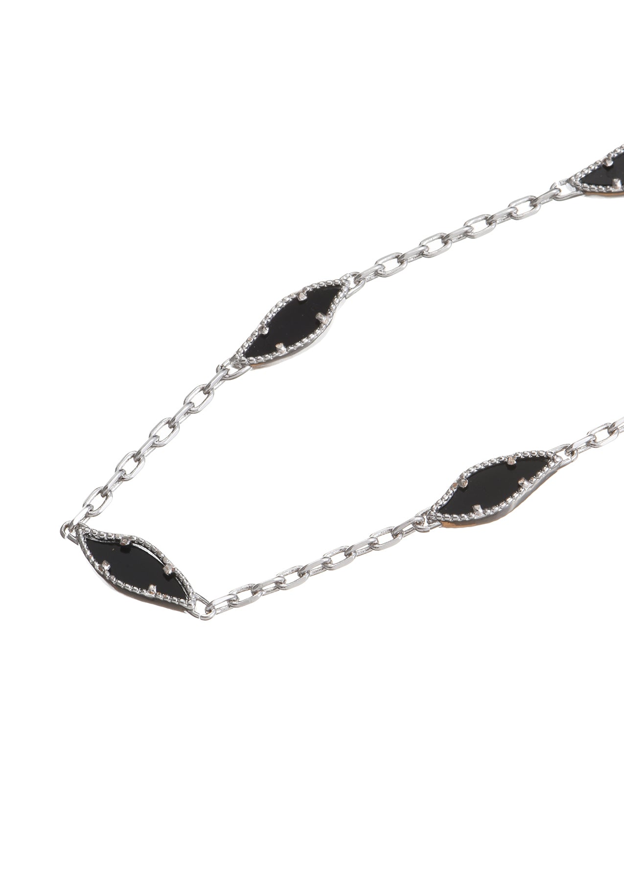 Shadow Black Storm Silver Bracelet