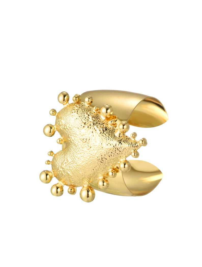 Elly Heart Chunky Bangle - Golden
