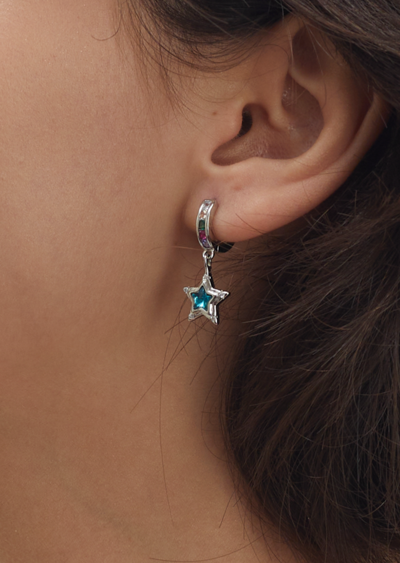 Star River Sparkling Gemstone Earrings