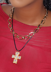 Britt Golden Cross Necklace