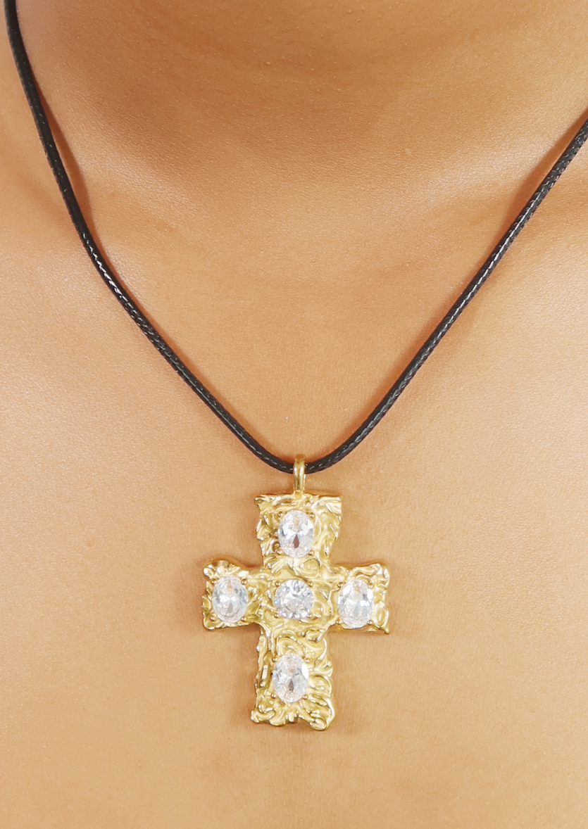 Britt Golden Cross Necklace