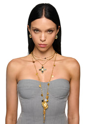 Rubby Golden Chain Necklace