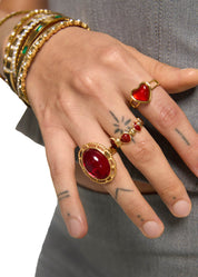 Emily Carnelian Golden Ring