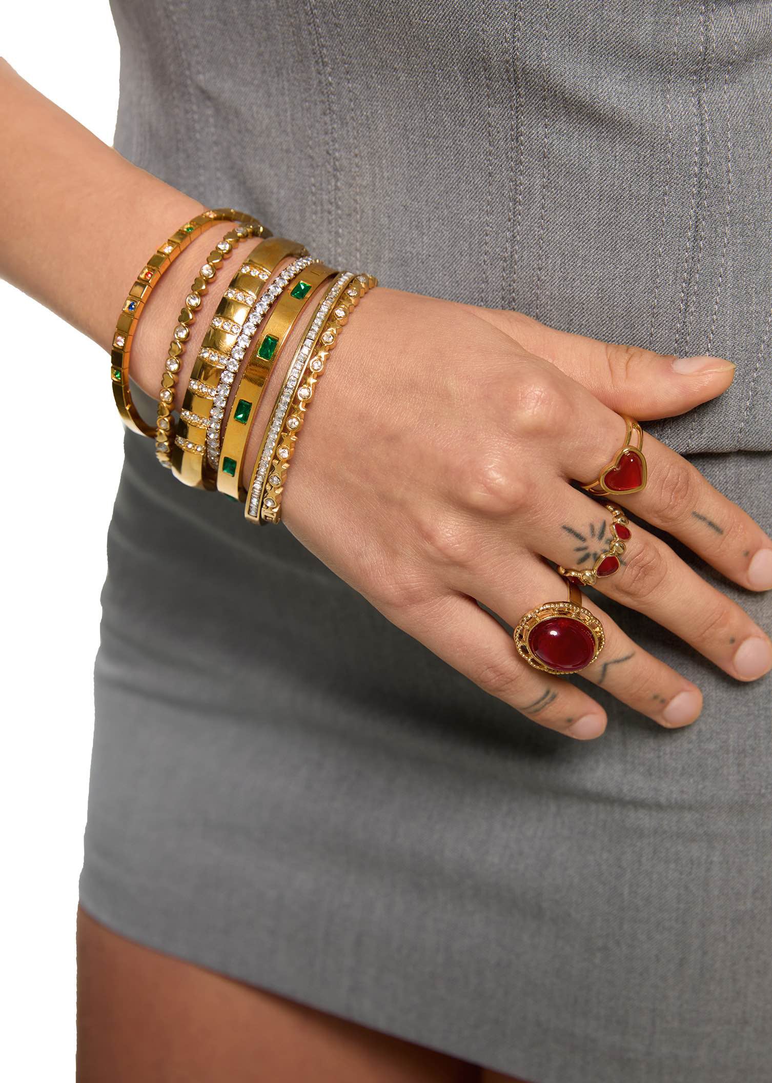 Delilah Glittering Golden Bracelet - II