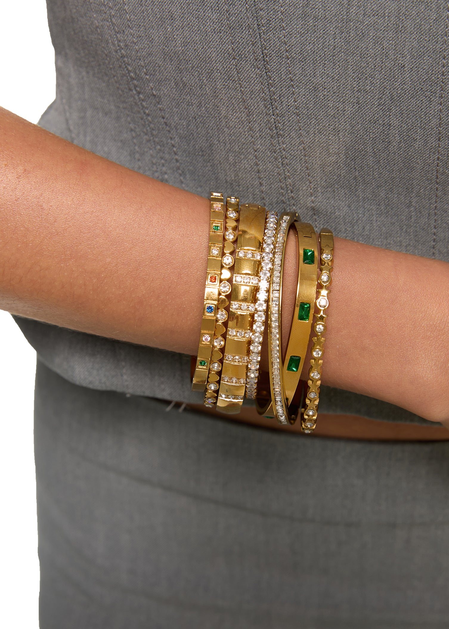 Delilah Glittering Golden Bracelet - II