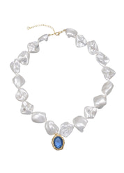 Blue Myth Baroque Pearl Necklace