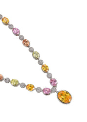 Marta Yellow Pink Diamond Necklace