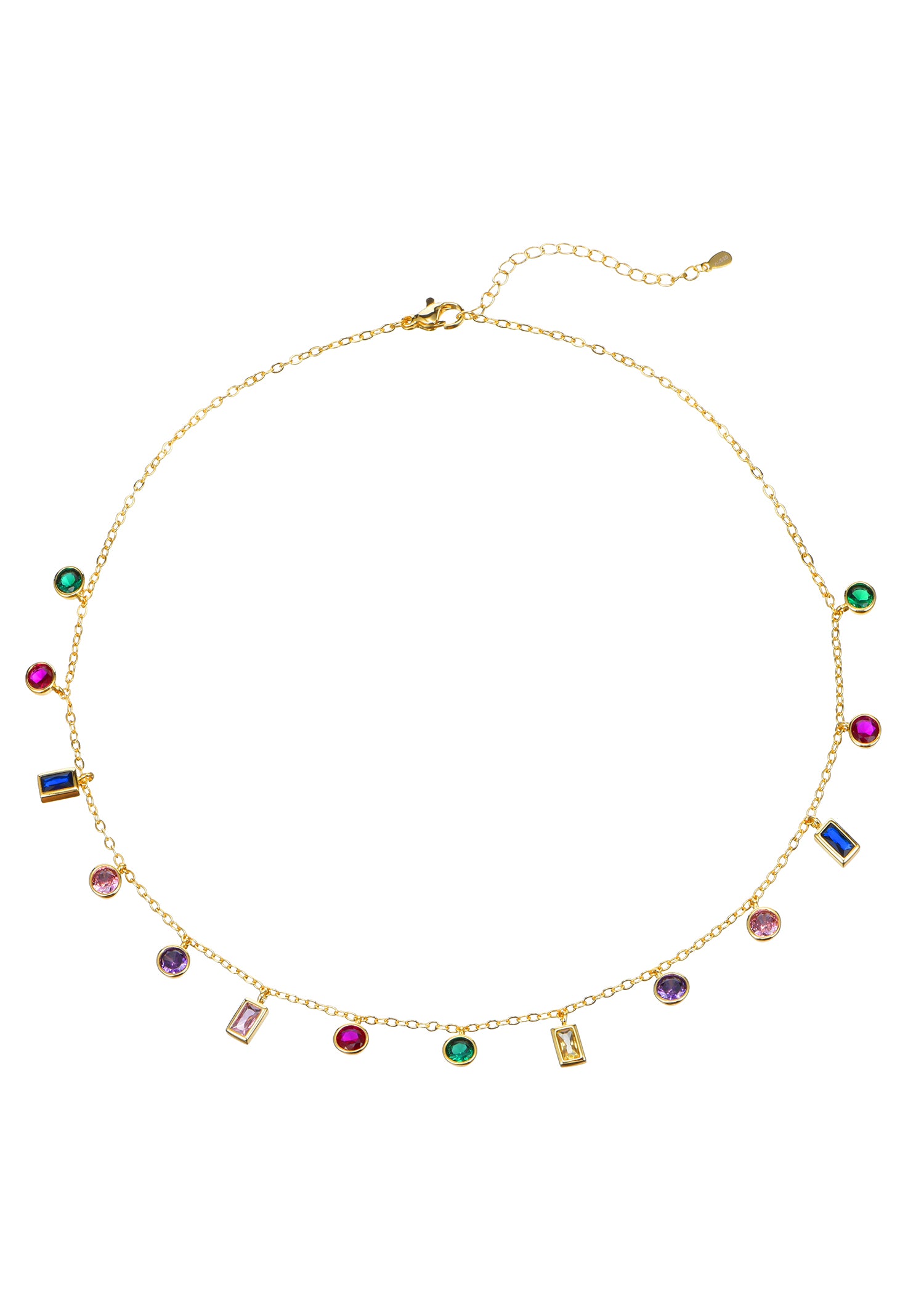 Dixie Colorful Cystal Golden Necklace