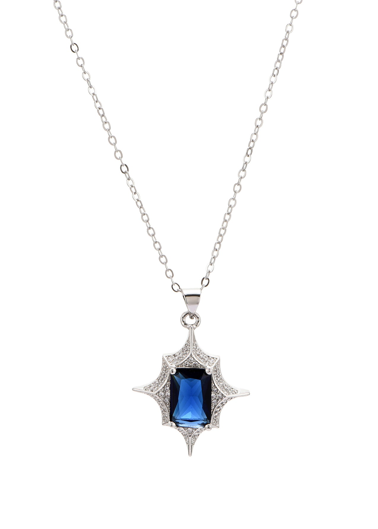 Neowise Blue Star Glittering Necklace