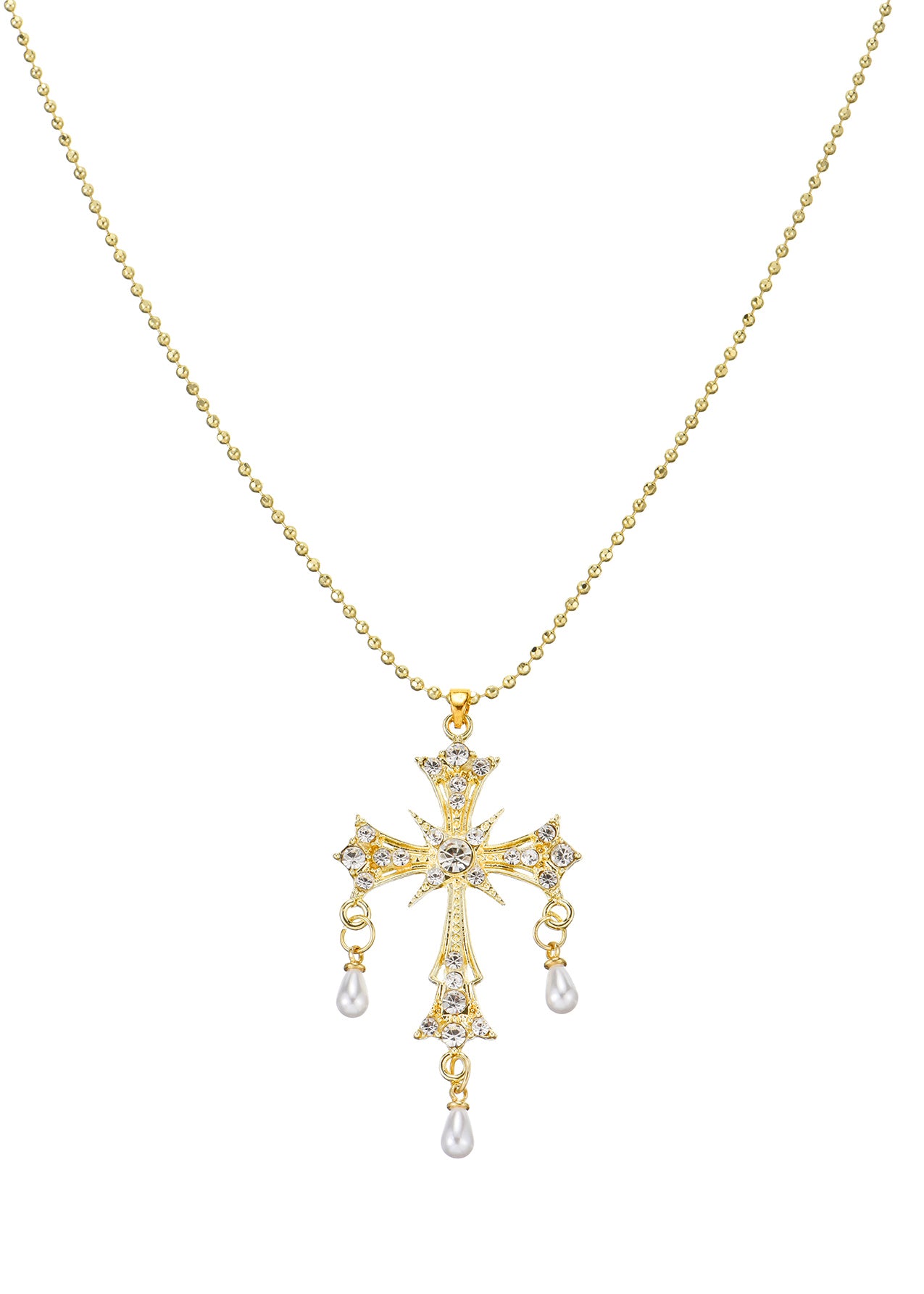 Kurt Golden Cross Pearl Necklace