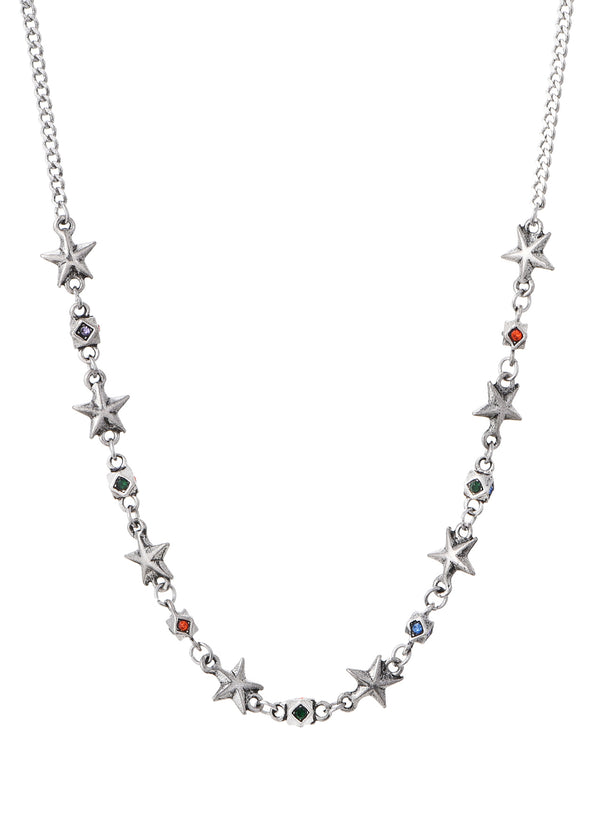 Val Vintage Star Silver Necklace