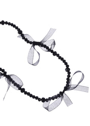 Ade Black Ribbon Necklace