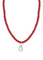 Red & Pearl Necklace