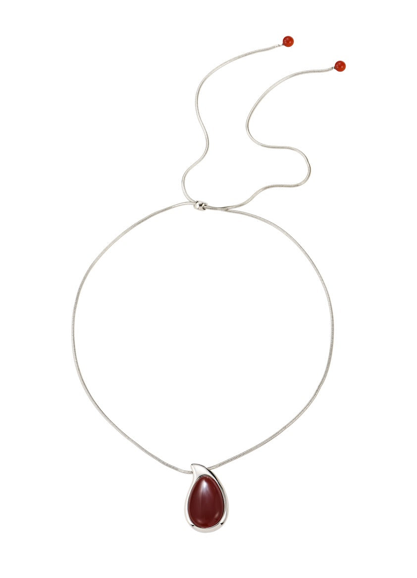 Red Emilien Long Chain Necklace